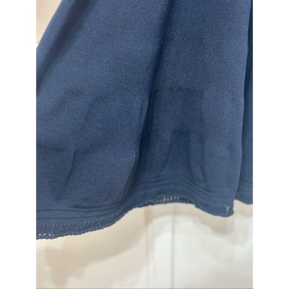 NWOT Ruffle Trim Pointelle Night Melange Fit & Flare Yoke Dress Women's Small - Picture 5 of 13